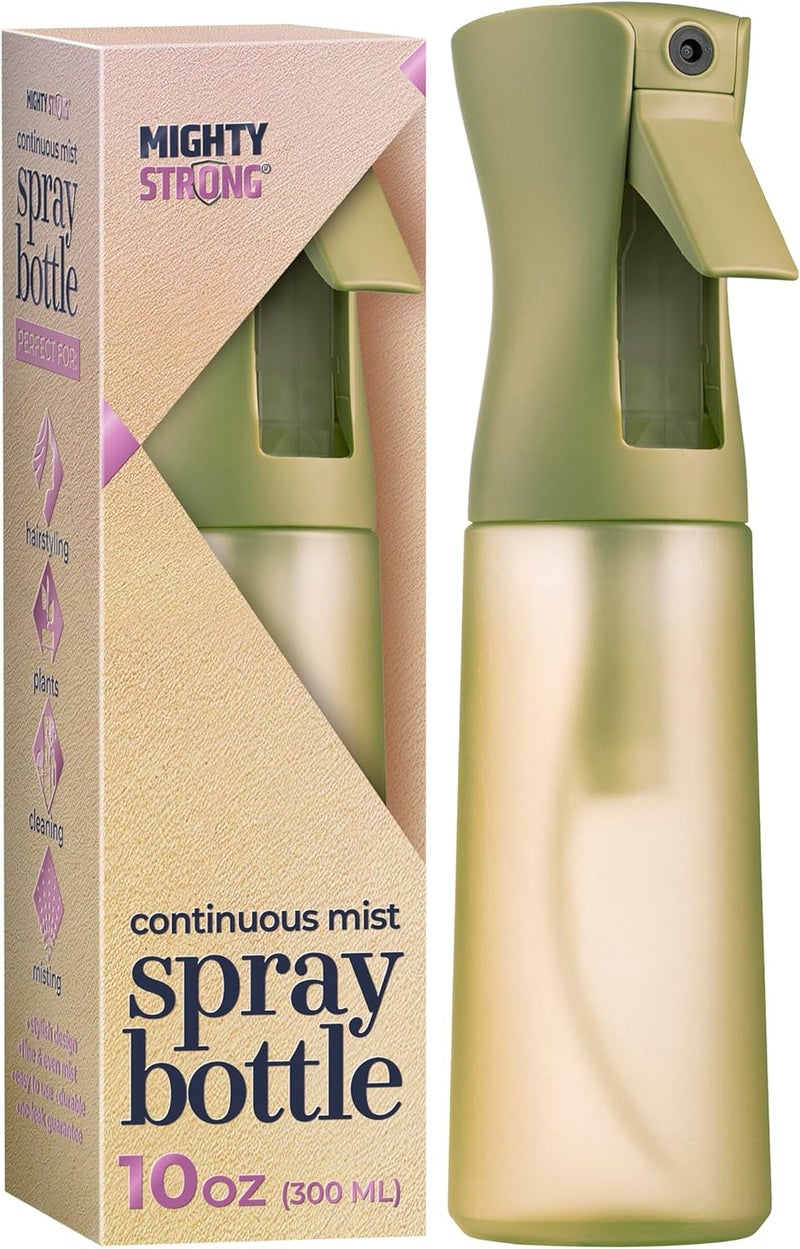 MIGHTY STRONG 10 OZ Continuous Spray Bottles - Ultra Fine Mist Sprayer | Water Spray Bottle For Hair Stuff, Mister Spray Bottle For Plants Mister | Hair Spray Bottles For Hairstyling, Cleaning, Salons - Image 1